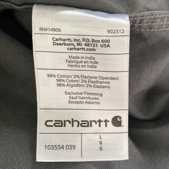 Carhartt Rugged Flex Rigby Relaxed Fit Button Down Shirt Long Sleeve Workwear - Picture 9 of 16